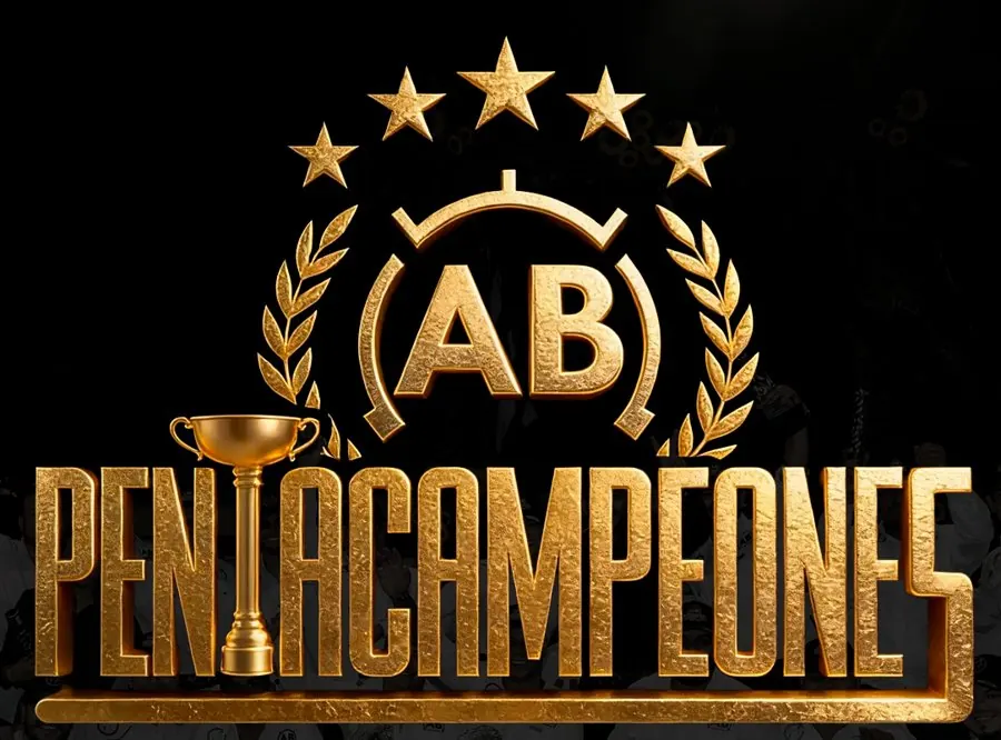 Emblema AB Pentacampeones: cinco estrellas, laureles y copa dorada